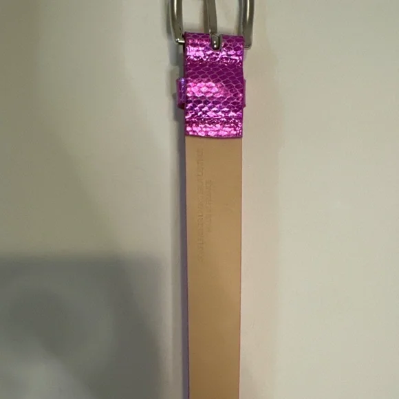 Isabel Marant Pink Purple Metallic leather Zap Belt Size 75  display picture 1